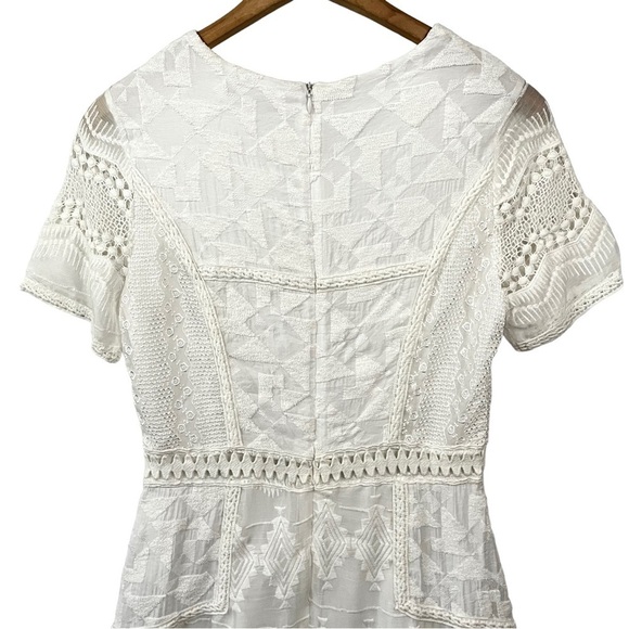 ANTHROPOLOGIE Lace Embroidered Boho Wedding dress - Picture 8 of 13